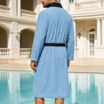 thumbnail image 4 of NOLDARES Mens Robe Cotton Terry Cloth Shower Bathrobe Spa Towel Bath Robes for Men(Sky Blue,L), 4 of 9