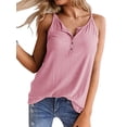 thumbnail image 1 of Sherrylily Women Henley Tank Tops Button Up Workout Casual Sleeveless Loose Fit Tees, 1 of 2