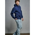 thumbnail image 3 of Russell Athletic Cotton Rich Fleece Hooded Sweatshirt, L, Navy, 3 of 3