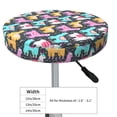 thumbnail image 4 of Susaid Colorful Alpaca Print Elastic Bar Stool Cover Personalized Washable Stool Cover for Barbershop Home Bar Kitchen-12 inch, 4 of 7