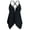 Black, variant on Women's Tankini Swimsuits Modest Flowy Crossback Plus Size Bathing Suit Top