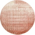 thumbnail image 1 of Unique Loom Del Mar Collection Tapis Rond Contemporain Transitionnel, 6 Pieds, Rouge/ivoire, 1 of 10