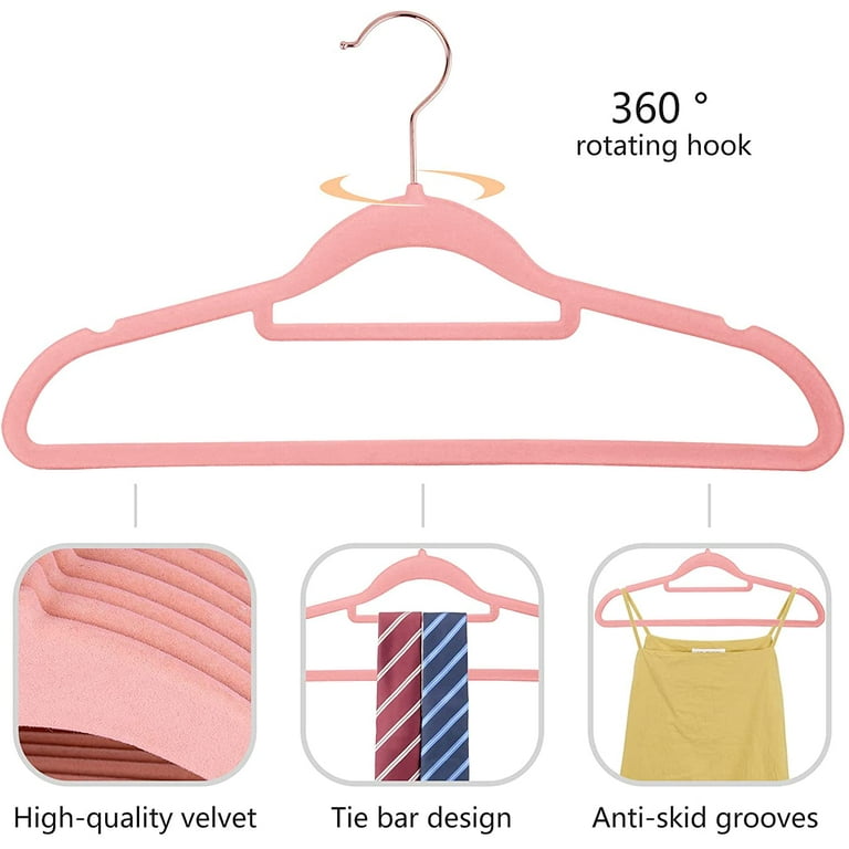 JIUXCF Velvet Hangers 20 Pack, 16 Non Slip Adult Hangers, Slim Clothes  Hanger with 360 Degree Swivel Hook - Durable & Cute for Coats, Shirts,  Dress