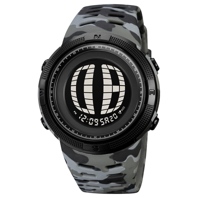 Digital Waterproof Electronic Sport Watch,50M Water Resistance,EL Backlight Display,Multifunctional Alarm Stopwatch,For Outdoor Sports Military Style Daily Wear Swimming