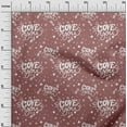 thumbnail image 3 of oneOone Polyester Spandex Dark Rose Brown Fabric Valentine Love Heart Sewing Fabric By The Yard Printed Diy Clothing Sewing Supplies 56 Inch Wide, 3 of 4