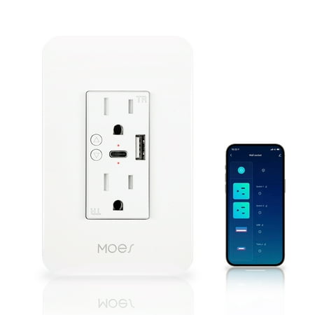 

GDHOME WIFITUYA smart app timing remote control USB+typec partition control wall socket