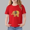 thumbnail image 1 of Blusas y camisas de manga corta con cuello redondo para niños Camiseta de verano de manga corta estampada para niñas Jersey elegante de cuello redondo para niñas Top de algodón para niños, 1 of 6