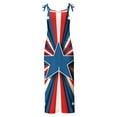 thumbnail image 6 of Wiyuqeen Women's American Flag Sleeveless Jumpsuits Independence Day Linen Overalls Casual Spaghetti Strap Romper Jumpers Plus Size Harem Overalls, 6 of 6