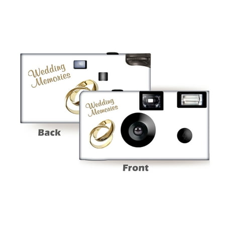 5 Pack Double Gold Rings Wedding Disposable Cameras, Free Shipping, Wedding Camera, Anniversary Camera, from CustomCameraCollection