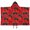 Black, variant on Black Controllers Games Symbols Red Pattern Hooded Bath Towel,50"x30" for Ages 3 To 12 Kids, Quick Dry Lightweight Soft Microfiber Hood Beach Towel Cover Up for Kids
