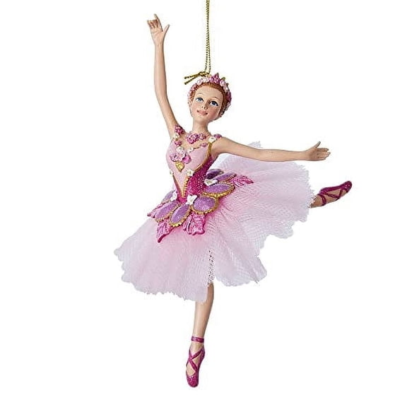 Kurt S. Adler Sugar Plum Ballerina Christmas Ornament, 5 x 1.75 x 7 inches