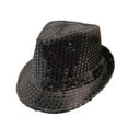thumbnail image 2 of UDIYO Western Sequin Fedora Hat Glitter Sequin Hat Solid Color Dance Hat Retro Disco Cap Unisex Costume Cap for Women Men Party Props Supplies, 2 of 8
