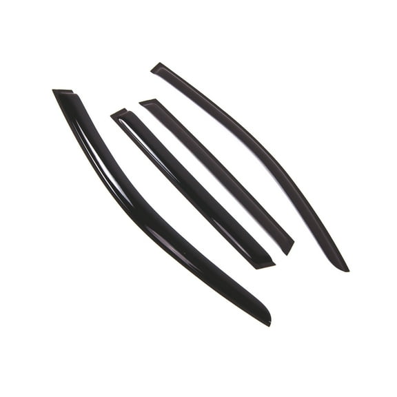 Tuningpros WD2-748 Outside Mount Window Visor Deflector Rain Guard Dark Smoke 4 Pcs Set For 2010-2016 Volkswagen Touareg