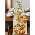 thumbnail image 2 of Table Runners 120 Inches Long Dress Scarves, Burnt Orange Pumpkins Fall Farmhouse Coffee/Dining/Kitchen Table Runner for Living Room, Thanksgiving Botanical Vintage 13x120 Inch, 2 of 7