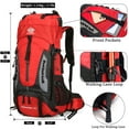 thumbnail image 2 of Sac à Dos de Voyage Randonnée Camping 60 L avec Housse de Pluie, Sac à Dos Résistant à l'Eau, Sac à Dos d'Escalade pour Hommes Femmes, 2 of 12