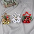 thumbnail image 2 of Juego de 3 cascabeles JAMW navideños con recortes de estrellas y lazos de bayas de acebo, 2 of 5