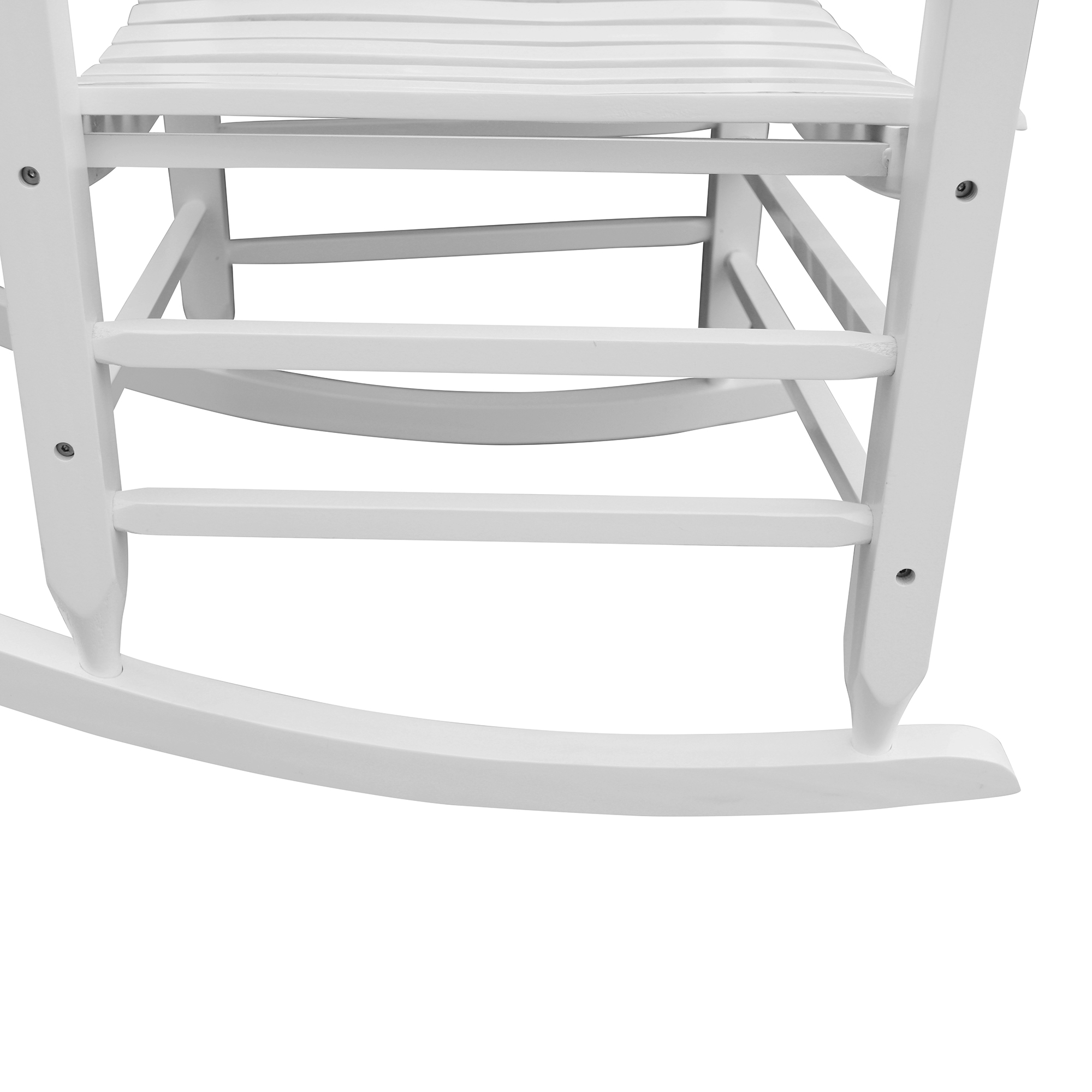 Rocking Chair for Outdoor, Wooden Patio Porch Rocker Chair with Back Support, Ergonomic Wooden Rocking Chair for Patio Porch Backyard, Rocking Bistro Chair Patio Chairs, Max 280lbs, White, A1602 - image 3 of 7