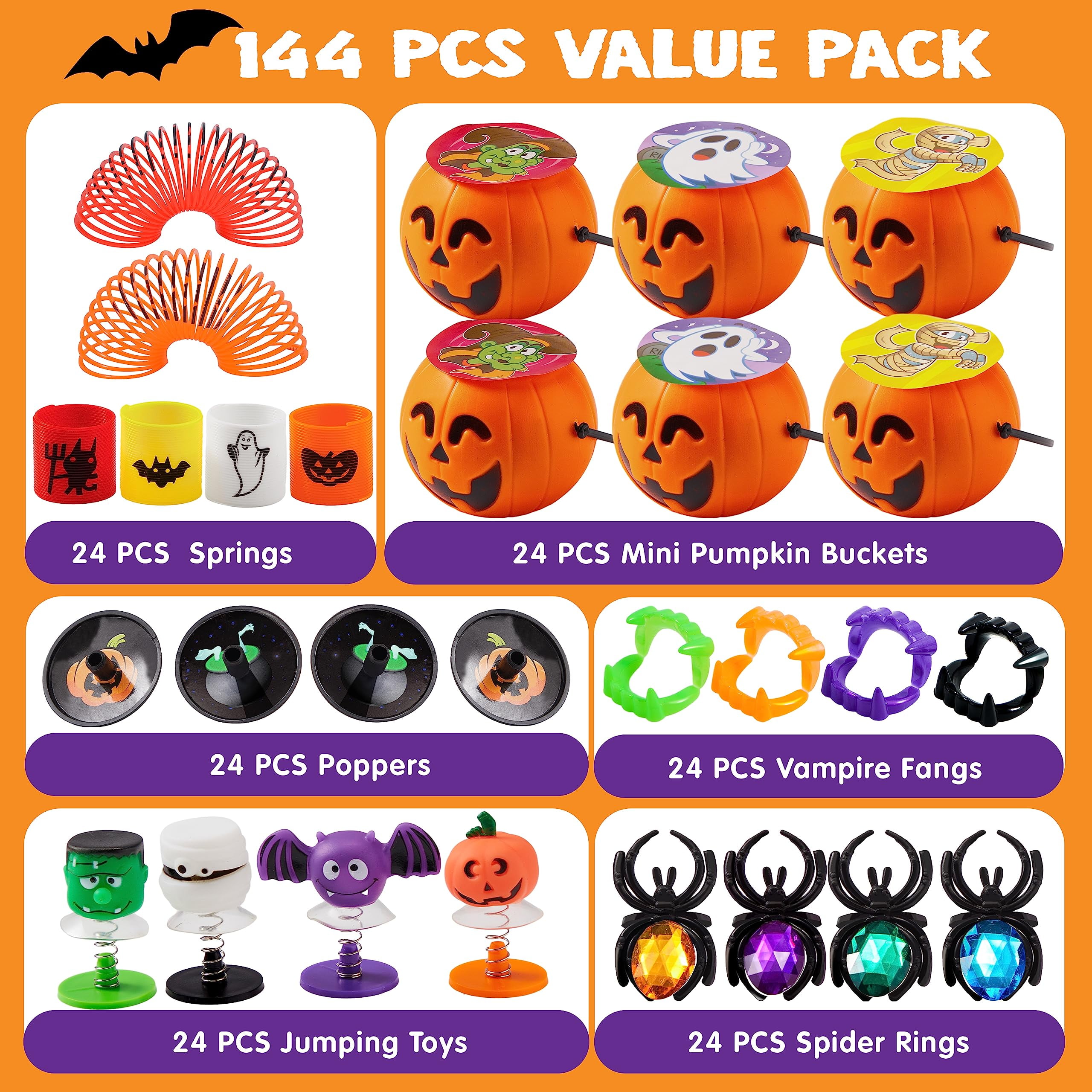 JOYIN 144 Pieces 24 Pack Assorted Halloween Themed Stationery Kids Gift Set  Trick Treat Price Party Favor Toy Including Halloween Pencils, Rulers,  Stickers, Stamps and Erasers in Trick or Treat Bags - Yahoo Shopping