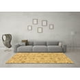 thumbnail image 3 of Ahgly Company Indoor Round Abstract Brown Modern Area Rugs, 3' Round, 3 of 4