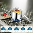 thumbnail image 4 of Coliware 2 QT Saucepan with Lid, Tri-Ply Stainless Steel Sauce Pan Cooking Pot Kitchen Induction, 4 of 7