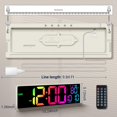 thumbnail image 3 of Reloj de pared digital ANSOPER de 16,5 pulgadas con 11 colores RGB caqui, 3 of 9