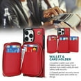 thumbnail image 3 of Dteck iPhone 14 Pro Max Wallet Case with Credit Card Holder Crossbody Strap Handbag RFID Blocking Wallet Zipper Purse Leather Case for Apple iPhone 14 Pro Max 6.7 inch 2022, Red, 3 of 9