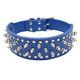 thumbnail image 1 of Collar de perro con pinchos de piel sintética negra de 2.0 in de ancho, 37 pinchos, 60 pinchos, bulldog, bóxer Adepaton CPB-US-YY329-4, 1 of 5