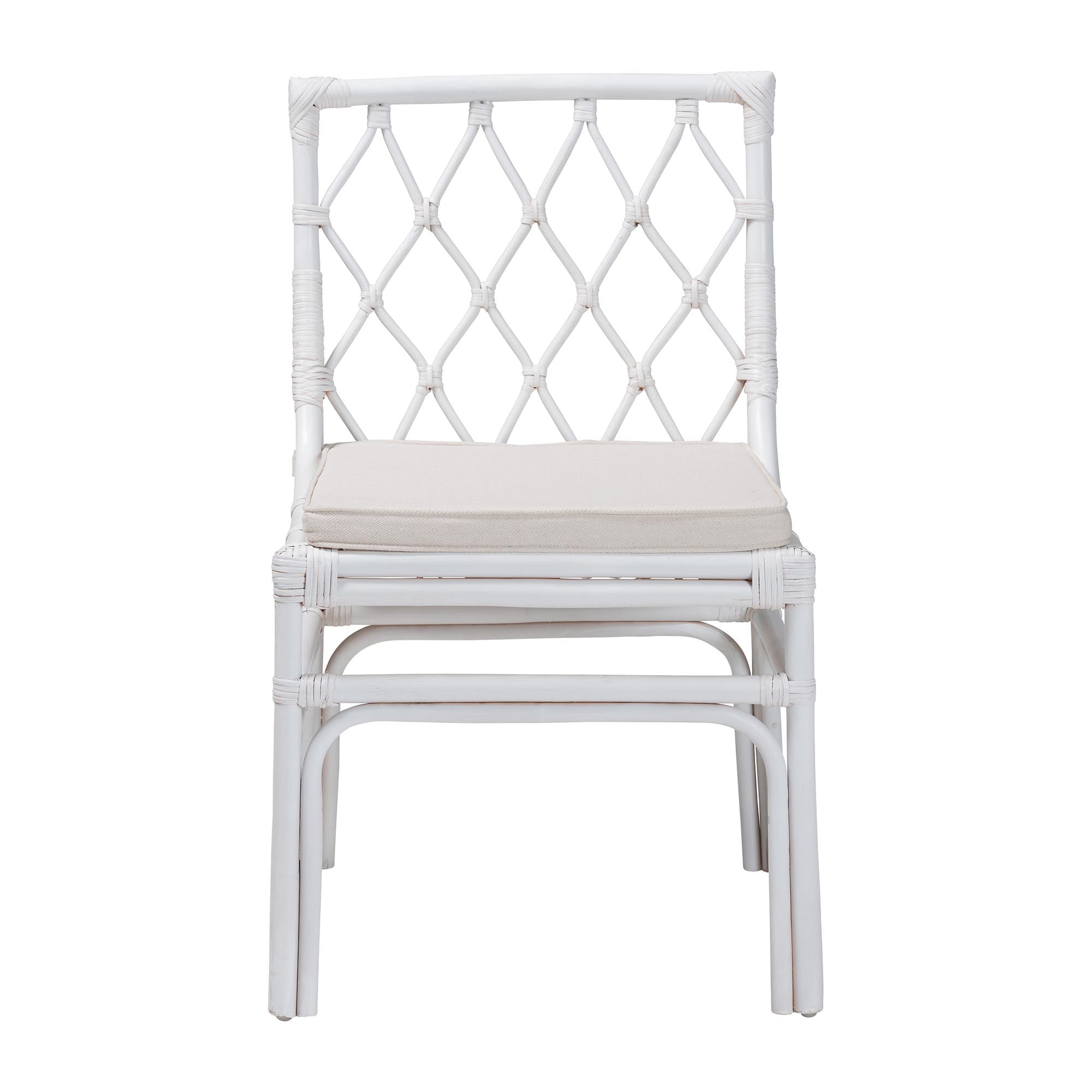 bali & pari Carwyn Boho Dining Chair, White