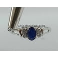 thumbnail image 3 of AFGEMSNJEWELLERY 925 Sterling Silver Blue Sapphire Ring, Oval Cut Sapphire Jewelry, Valentine Gift, Handmade Silver Ring Black Vermeil 10.5, 3 of 5