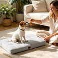 thumbnail image 4 of Orthopedic Dog Bed for Small Dogs Waterproof Dog Bed for Crate Washable Dog Crate Mat Dog Bed with Removable Cover Light Gray Xl, 1 Pack, 4 of 6