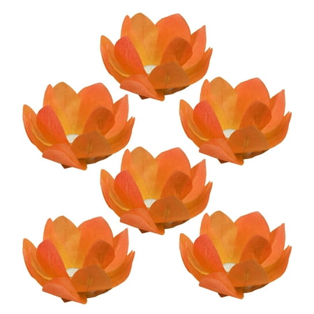 Lumabase Lotus Floating Paper Lanterns - Set of 6