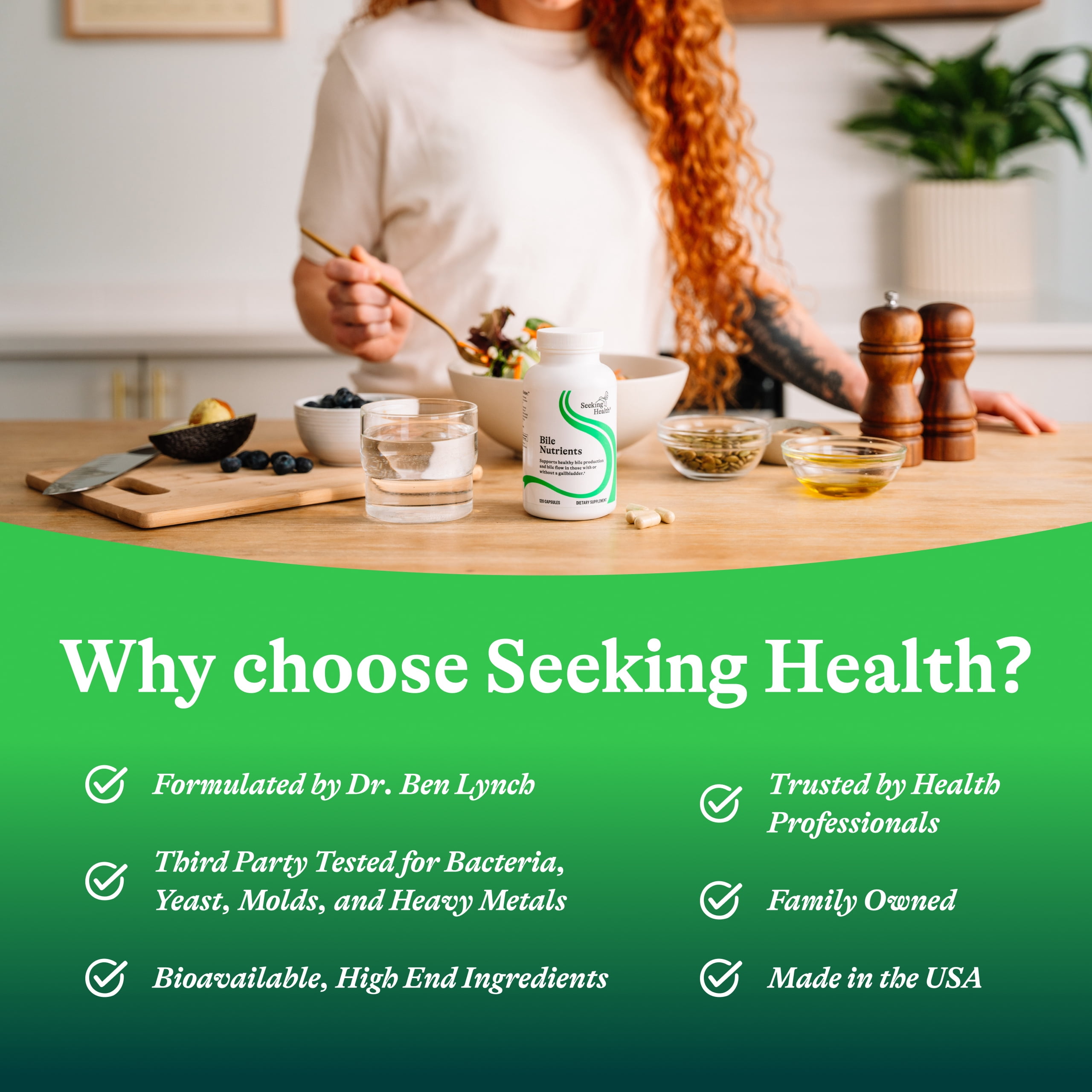 Seeking Health Bile Nutrients, Herbal Digestive Support for Healthy Gallbladder Function and Bile Production, Supports Healthy Fat Digestion and Liver Function (120 capsules)*