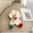 thumbnail image 3 of Children's Scarf Winter Warm Baby Plush Bib Thick Boys And Girls Windproof Bib Cute Christmas Deer Scarf Winter Baby Clothing, 3 of 4
