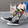 thumbnail image 6 of Picia Women Crew Soft Moisture-wicking Socks Green Mushroom Pattern Design Cotton Socks, One Size fit All, 6 of 9