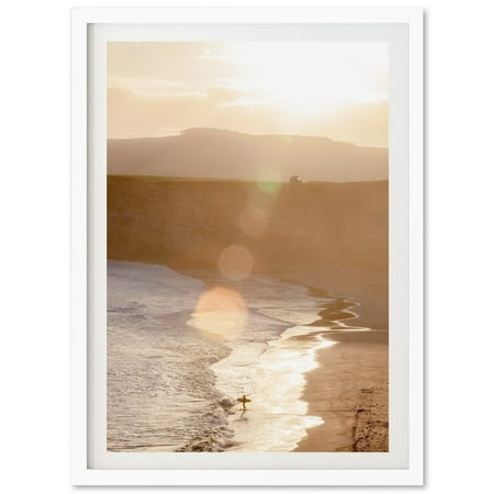Fine Art Surf Photography Print Coastal Wall Decor Ocean Seascape Beach Photography Sunset Gold Wall Art Wall Art Modern Wall Decor 12x18 UNFRAMED