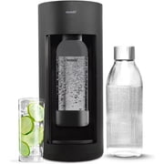 Mysoda Glassy Black Sparkling Water Maker 1L Glass Bottle Soda Carbonator Machine Kitchen Home Use