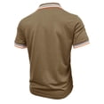 thumbnail image 5 of Kcolen Mens Polo Shirts Cotton Men's Casual Business Color Block Ribbed Lapel Button Down T Shirt Comfortable Stylish Wear Casual Summer Outdoor Basic, 5 of 7