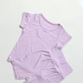 thumbnail image 5 of Unisex Kids Boys and Girls Pajama Sets Summer Short Sleeve With Shorts Sleepwear Loungewear 6 Months-7 Years Purple 5-6 Years, 5 of 5