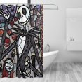 thumbnail image 2 of Goofa The Nightmare Before Christmas Pattern Shower Curtain - Fancy Bathroom Shower Curtain Sets - Waterproof Shower Curtain with Hooks with 12 Plastic Hooks 72x72 Inches, 2 of 5