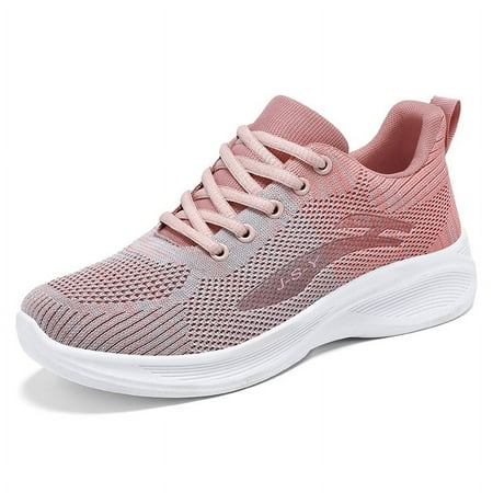 

2024 casual soft sole sports shoes breathable single shoes flying woven mesh shoes sports shoes