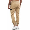thumbnail image 4 of KeShDi Cargo Pants Men PantsInsulated Work Pants Mens Casual Fashion Leggings Pants Color Blocking Trousers Elastic Waist Pants Khaki L, 4 of 8