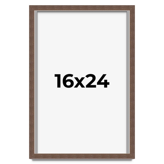 16x24 Shadow Box Frame Brown | 1.125 inches Deep Real Wood Rustic Shadowbox Display Frame | UV