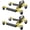 Yellow-2Pack, variant on Set of 2 /4 Car Wheel Dollies, 1500 LBS Capacity Wheel Dolly with Hydraulic Tire Jack and Ratcheting Foot Pedal, Heavy Duty Vehicle Positioning Tool for Truck, RV and Trailer