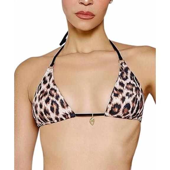 Leopard Luxe Triangle Bikini Top