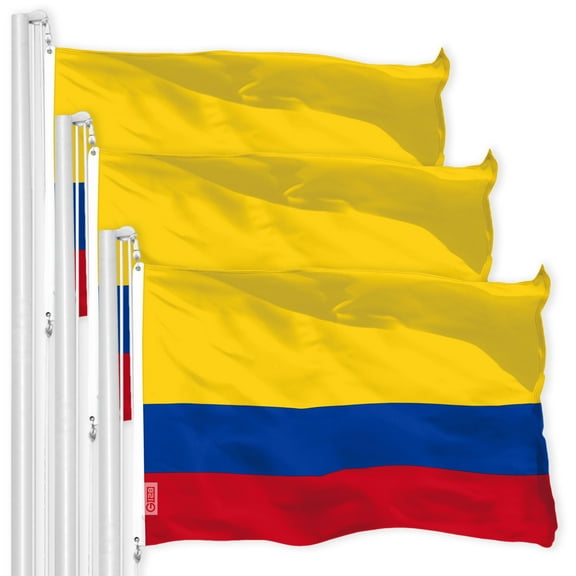 Colombia Colombian Flag 3x5FT 3-Pack 150D Printed Polyester By G128