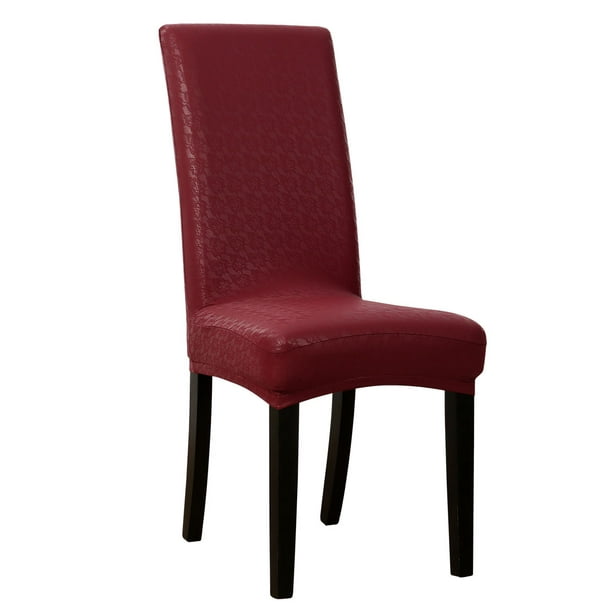 Piccocasa Faux Pu Leather 1 Piece, Faux Leather Dining Chair Covers