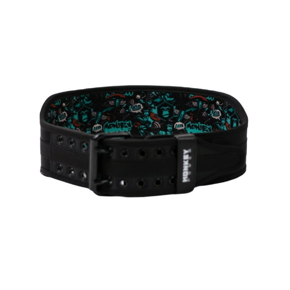 Cinturon Monkey Power CINTURON NY levantamiento de peso 77-104CM FONDO GRAFITTI AZUL