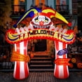thumbnail image 1 of Arco inflable de payaso para Halloween, WBhome, 3 m, LED para exteriores, 1 of 8