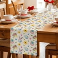 thumbnail image 5 of Easter Table Runner 72 Inches, Spring Watercolor Bunny Eggs Flowers Beige Bed Runner Dresser Scarves Tabletop for Indoor Outdoor Parties/Ceremony/Banquet, 14" x 72", 5 of 8