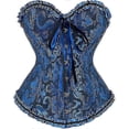 thumbnail image 1 of Corsé sexy floral con cordones en la espalda para mujer, lencería, bustier, tallas grandes., 1 of 5